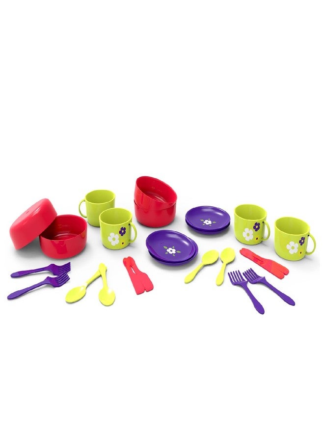 Giggles Funskool Dish Set - Colourful Pretend and Play Cooking Set, Role Play, Toy for Kids, 3 Years and Above, Preshool Toys, 24 Piece Set, Multicolour - Image 1